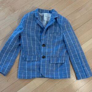 Janie and Jack Light Blue Checkered Jacket